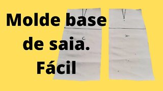 Molde base de saia muito facil