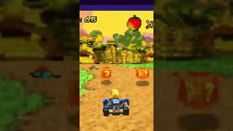 Crash Nitro Kart (GBA) - N. Tropy Clock Weapon Gameplay