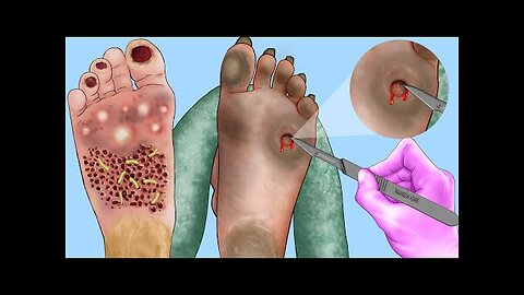 ASMR Wart Removal & Foot Deep Cleaning Animation