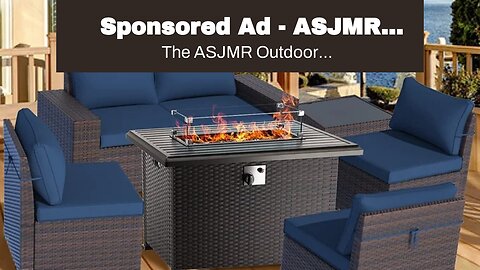 Sponsored Ad - ASJMR Outdoor Patio Furniture Set with Gas Fire Pit Table, 7 Pieces Patio Furnit...