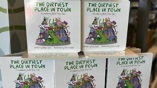 Her book is called "The Dirtiest Place In Town a Cautionary Bath Time Tale"