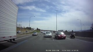 Dashcam video shows erratic driver on I-25