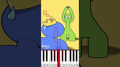 Twin Sneakin' (TWINNEM Coi Leray) Rainbow Friends Animation (@TamiaTomato) - Octave Piano Tutorial