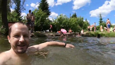 My first swim in a Siberian lake this summer