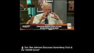 Senator Ron Johnson exposing the Cabal for orchestrating COVID Mania