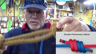 More Climbing & Rappelling Knot Work - Double Overhand, Stopper Knot, Double Fisherman's Bend