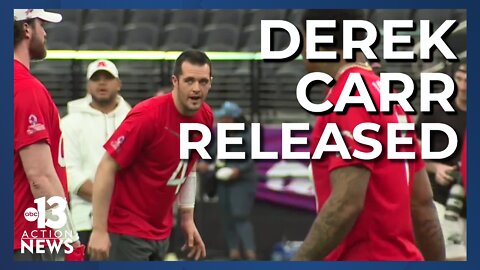 Las Vegas Raiders officially release quarterback Derek Carr from contract