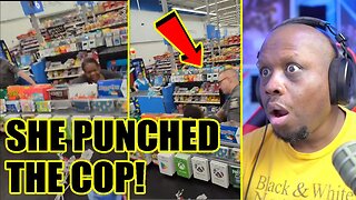 Fat Woman SCREAMS "Walmart is RACIST" after getting ARRESTED for PUNCHING a cop and TRASHING store!