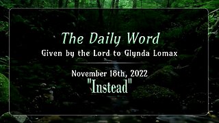 Daily Word * 11.18.2022 * Instead