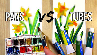 Tube VS Pan Watercolors || Same Artwork, Two Mediums