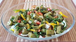 Salada de quiabo deliciosa #saladas