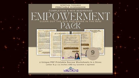Completion & New Beginnings Empowerment Pack Workbook, Spiritual Toolbox By Lightstar