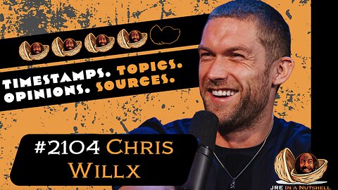 JRE #2104 Chris Williamson. Timestamps, Topics, Opinions, Sources