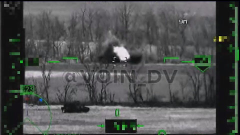Russian Ka-52 helicopter destroys armored vehicles of the Ukrainian army