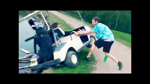 FUNNY99TEAM | GOLF CART CRASHES IN LAKE! | GOLF FAILS