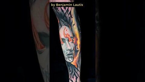 Stunning Tattoo by Benjamin Lautis #shorts #tattoos #inked #youtubeshorts
