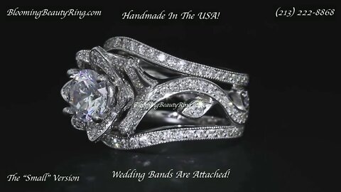 The Original Lotus Swan Double Band Flower Ring Set – bbr 630-1