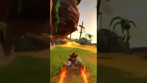 Orange Lava Rock Wheels Gameplay - Crash Team Racing Nitro-Fueled (Tire Effect)