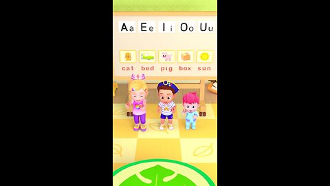 Short vowels! A, E, I, O, U