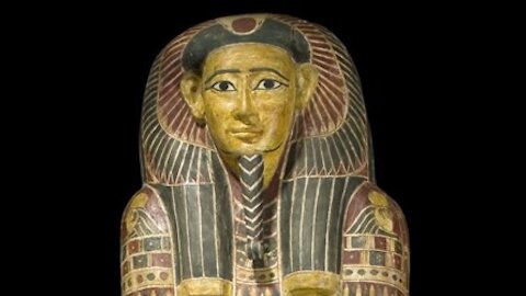 Old Egyptian Sarcophagus Of Woman
