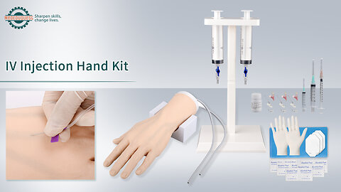 MedEduQuest Venipuncture and IV Practice Hand Kit, Adult