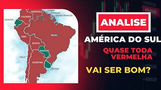 América do Sul quase toda "vermelha"