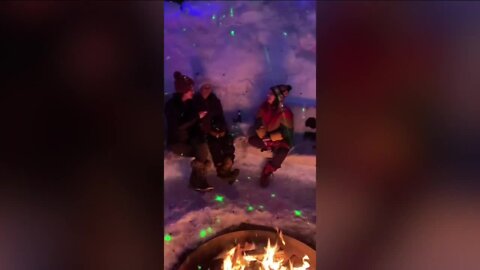 Steamboat Springs man builds igloo party deck in his backyard
