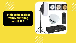 Unboxing and reviewing SoftBox light from Mount Dog