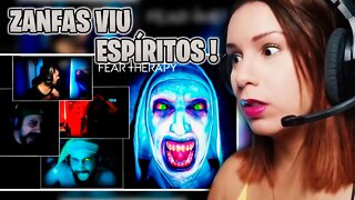 SMZINHO, ZANFAS, THOMEZORD E FABIOCOG JOGANDO FEAR THERAPY - REACT