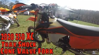Testing out WP Cone Valve Forks and Trax Shock on a 2020 250 XC !