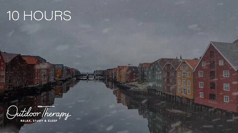 SNOWY DAY in NORWAY | Howling Wind & Blowing Snow Ambience | RELAX | STUDY | SLEEP | 10 Hours