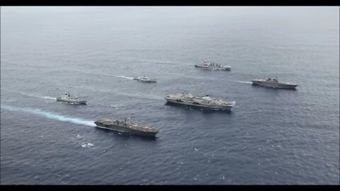 UK Carrier Strike Group and Japanese Maritime Self-Defense Force in the Western Pacific Ocean