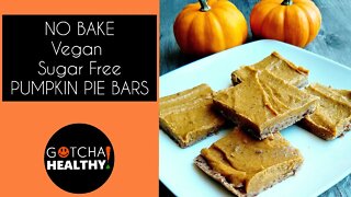 😋Easy No Bake Vegan Pumpkin Pie Spice Bars