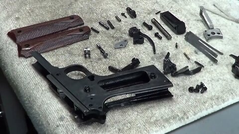 Complete Reassembly Of A 1911 Pistol Series 80 Model - All Parts Breakdown & Assembled