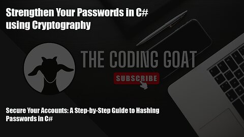 🐐 C# Tutorial - Strengthen Your Passwords in C# using Cryptography | MD5 and SHA256