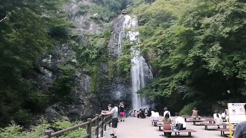 Japan street Osaka waterfall red bridge 2022