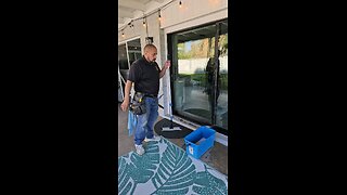 How we clean sliding glass doors.