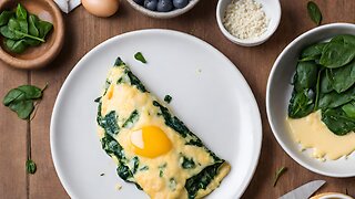 Savory Spinach and Cheese Omelette: A Quick and Easy Keto Breakfast!