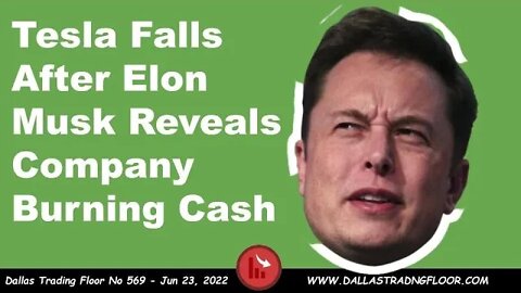 Tesla Falls After Elon Musk Reveals Company Burning Cash