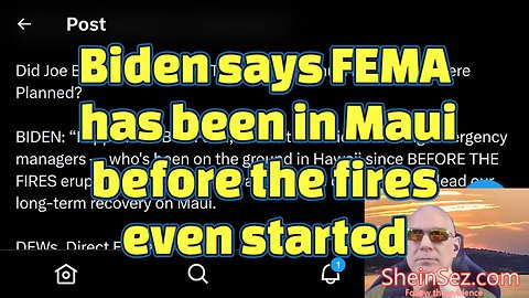 Biden says FEMA has been in Maui before the fires even started-SheinSez 278