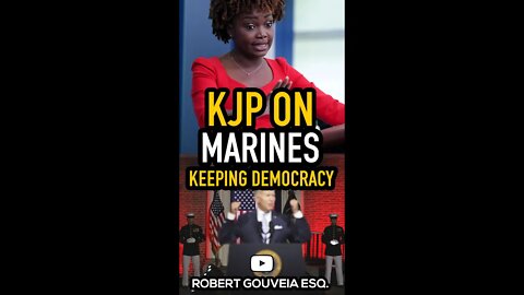 KJP on Marines During Biden's Speech: Military DEFENDS Democracy #shorts