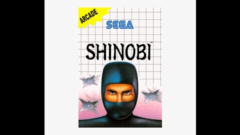 Shinobi Title Screen on Sega Master System.