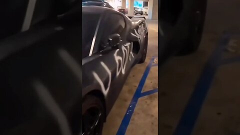 Cheater Gets Caught Car C8 Corvette Destroyed.... Ouch