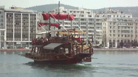 Thessaloniki waterfront and Thermaikos from the old port