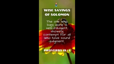 Proverbs 18:1 | NRSV Bible - Wise Sayings of Solomon