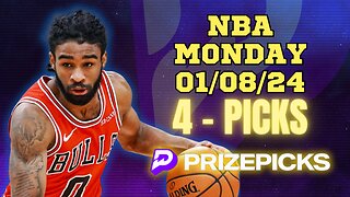 #PRIZEPICKS | BEST PICKS FOR #NBA MONDAY | 01/08/24 | PROP BETS | #BESTBETS | #BASKETBALL | TODAY