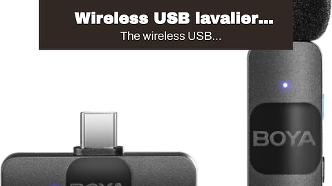 Wireless USB lavalier Microphone for iPhone ipad - for Recording & YouTube Video - Plug and Pla...