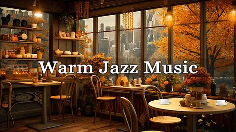 Cozy Coffee Shop Ambience 🍂☕ Smooth Piano Jazz Relaxing Music for Relax, Study, Work