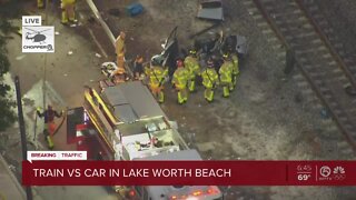 Brightline train crashes into car in Lake Worth Beach