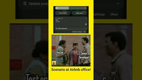 Airbnb lit up Android phones around the globe with a notification that reads: “Test dev.”